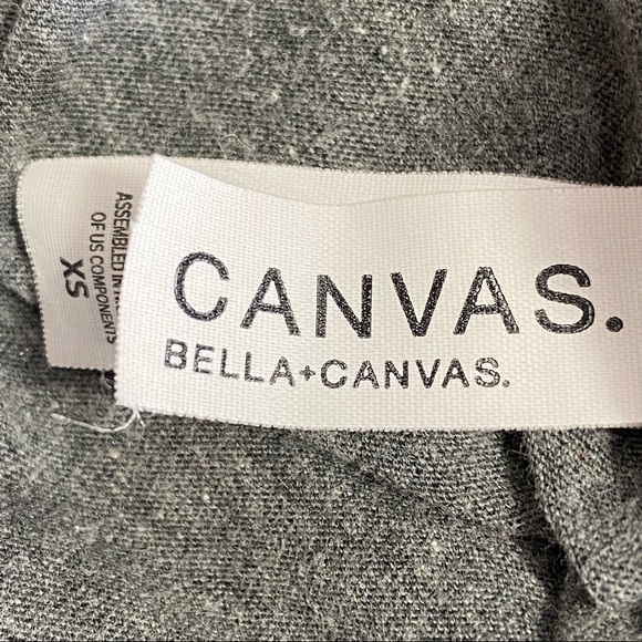 CANVAS yellow Pineapple graphic heather gray jersey tee cotton poly XS - Picture 4 of 6